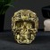 Figure "Skull colored" aged gold 10x12x8cm