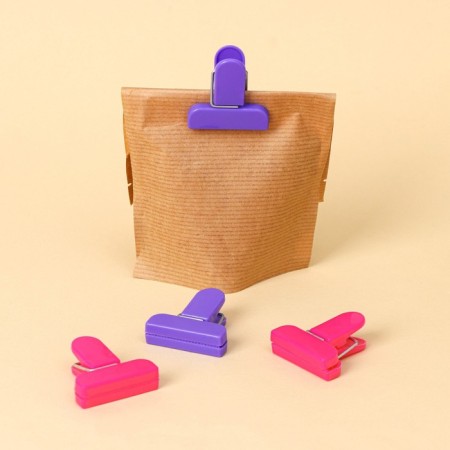 Set of packages clamps, 4 × 1.7 cm, 4 pcs, color mix-1