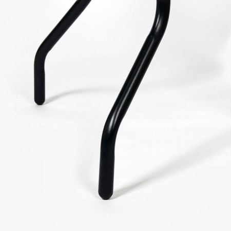 Set of garden furniture: square table and 2 black chairs-4