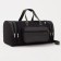 Road bag on a zipper, with an increase, 3 outer pockets, a long belt, black color/hack