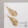 Earrings "Butterflies" Wings, black color in black gold