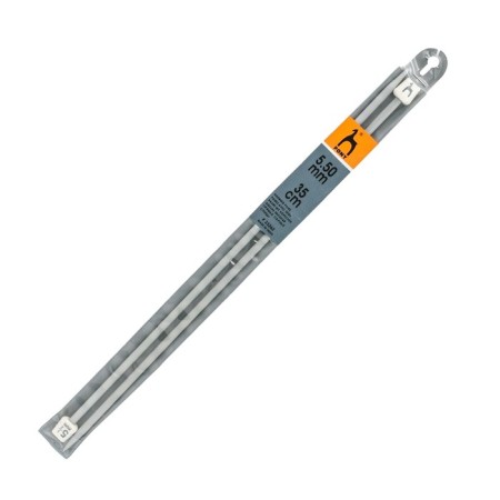 Knitting knitting straight lines 5.50 mm/35cm, plastic, 2 pcs