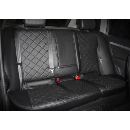 Autoshekhly Rival rhombus, back of Separate 40/60, Kia Rio III hatch. 2011-2017, eco-leather, black, SC.2802.2-2