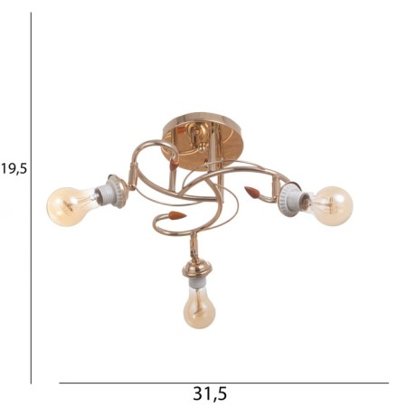 Abbella chandelier BP 3x40W E27 Gold Model: 2612381-9
