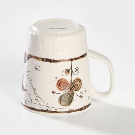 Porcelain share mug "Cats Aristocrats", 350 ml, white color-2