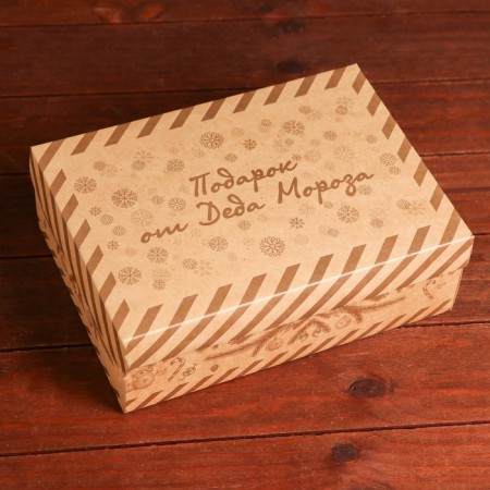 Gift box, team "Parcel from Santa Claus", 24 x 17 x 8 cm-1