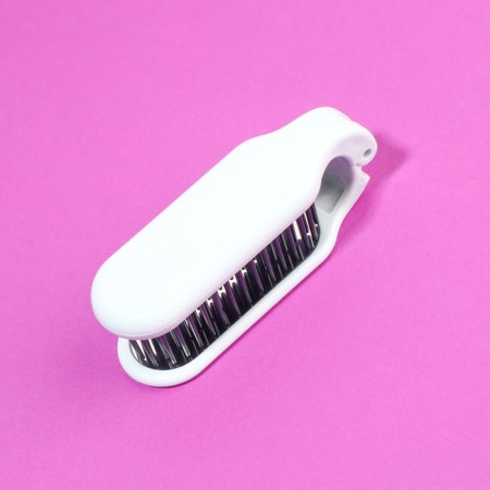 The comb is massage, folding, with a mirror, 3 × 10 cm, white color-2