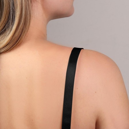 Gum for straps, shiny, 20 mm, 10 ± 0.5 m, black color-1