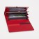 Women's wallet on magnets, red color