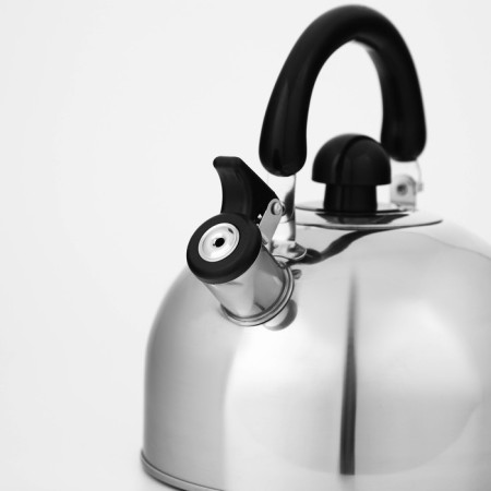 A kettle with a stainless steel whistle “Black Night”, 3 l, fixed handle, chrome color-2