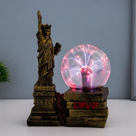Plasma ball "Statue of Liberty" gold 14x10x16 cm Risalux
