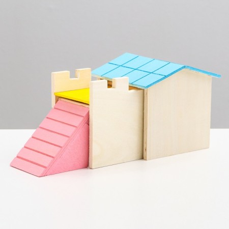 House for rodents with ladder, wood 24.2 x 10 x 10 cm-2