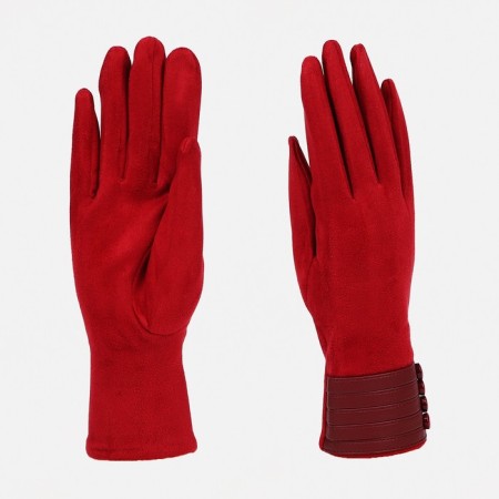 Gloves are female, dimensionless, without insulation, red color