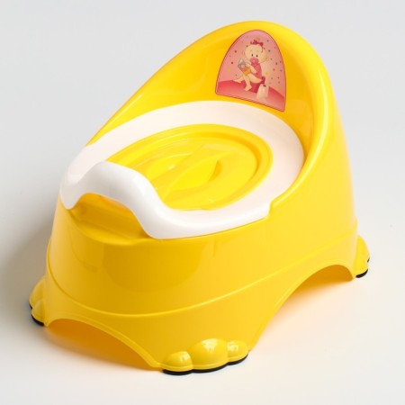 Pot children's anti-slip "Baby-compot" with a lid, a removable bowl, color yellow-5