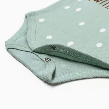 Body baby with a long sleeve "Fox", color menthol, height 68-3
