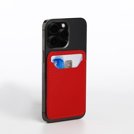 Cartholder on the phone Textura, Fleet's skin, Red color