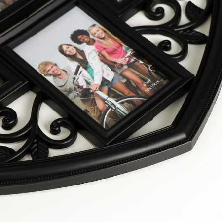 Photo frame plastic in 6 photos 10x15 cm "Openland heart" Black 56x51 cm-1