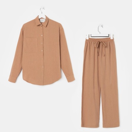 Костюм женский (рубашка и брюки) MIST р. 40-42, охра-5