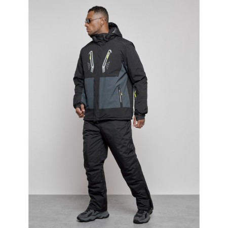 Male winter ski costume, size 54, black color-1