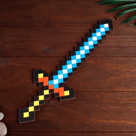 Souvenir weapons made of wood sword Paladin "Pixel", 37 cm mix
