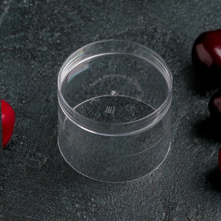 Plastic disposable form for worships "zero", 60 ml, 5.3 cm, color transparent color-6