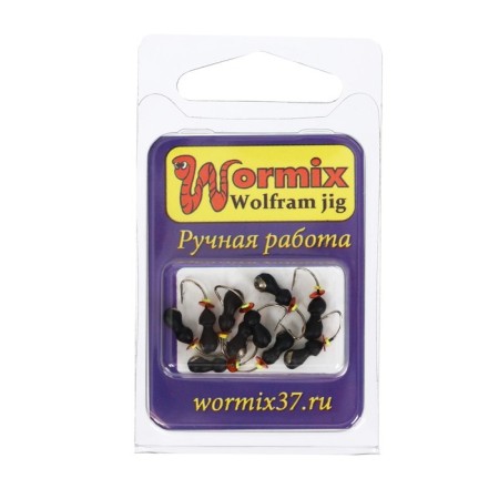 Mormyshka ant with a silver crown, weight 0.6 g, size 3-1