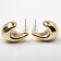 Earrings plastic "drop" structure mini, color gold