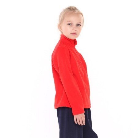 Jumper children's fleece, red color, height 110-116 cm-3