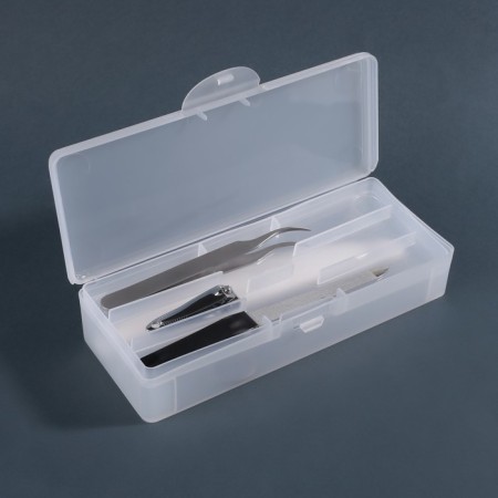 Organizer for storing manicure/cosmetic supplies, with investment, 19 × 7.5 cm, white color-1