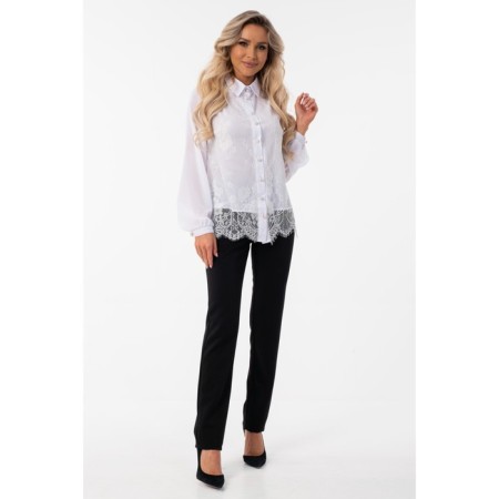 Female blouse, size 42, white color-9