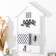Keywood tree 2 hook "House - Birds on the branch" White 4x20x30 cm
