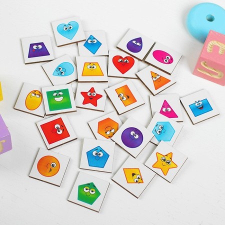 Board game. Lotto "Geometric figures", 24 elements-2