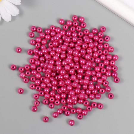 Set of beads "Pearls" d 6 mm, 250 g, raspberry