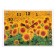 Carty clock is wall-mounted, interior "sunflowers", silent, 25 x 35 cm