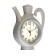 Wall -wall clocks for the kitchen "tea party", silent, kettle 26.5 x 24 cm, gray, aa