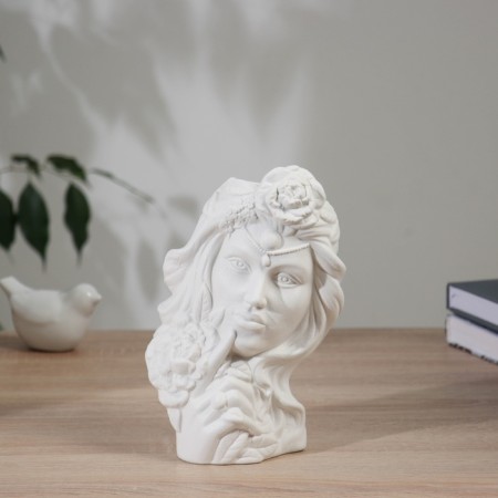 VAZ Coramics Table "Daring Lady" 20x8 cm, white