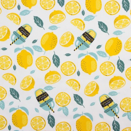 Curtains for the kitchen Ethel Lemonada 149x180 cm - 2 pcs, grabbing - 2 pcs, 80% HL, 20% PE-3