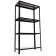 Rabberry for a warehouse, metal, floor, 4 shelves, 150 × 75 × 30 cm, black