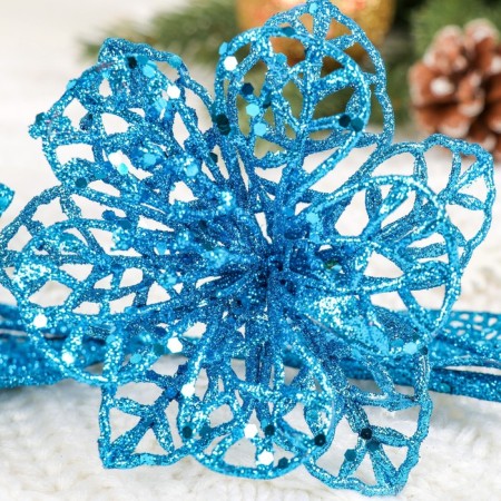 Artificial flowers "lily shine" 60x10 cm, turquoise-1