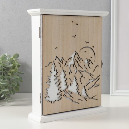 Klyuchnya tree 6 hooks "Sunset in the mountains" 26.5x20.8x6.3 cm-1