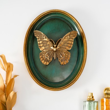 Panel interior polystone "Butterfly" dark green 20x4x26 cm