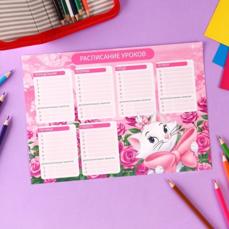 Class schedule, a4, cats aristocrats