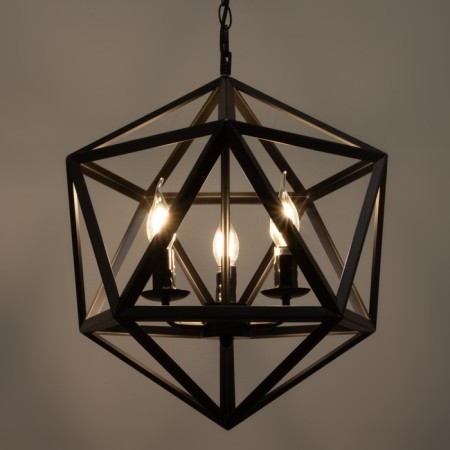 Bayerlux suspension Bayerlux "Geometry" E14 3x40W black 45x45x45 cm-2
