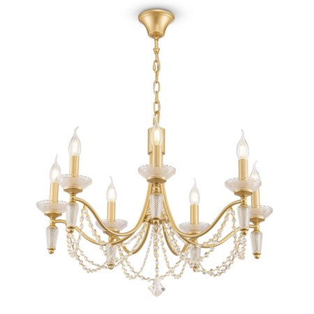 Freya FR2009PL-07G Zoe, 700x700x1620 mm, E14, 7x40W, Gold color