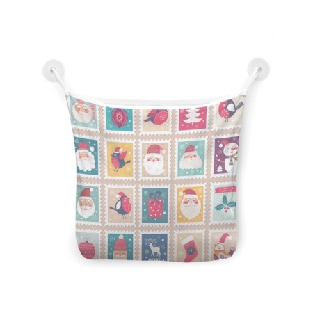 Organizer in a bath on suction cups "Festive brands", for storing toys and trifles, size 33x39 cm-2