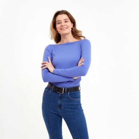 Longsliv Women's Minaku: Basic Line Fialkoy Color, Rr. 44