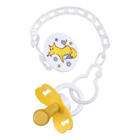 Latex orthodontic dummy, with a clothespin, from 3 months., Mix color-13