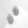 Earrings Metal "HAMS HAND", silver color