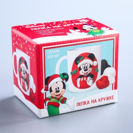 Set for decor mug polymer clay "New Year!", Mickey Mouse-3