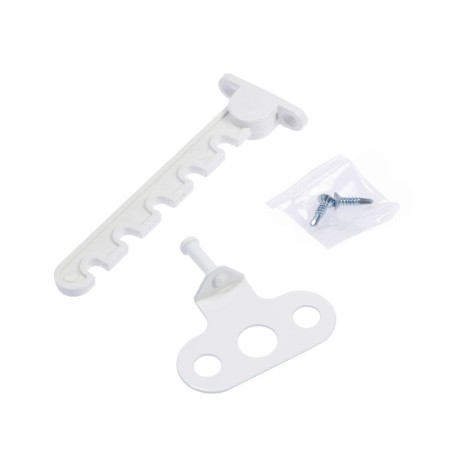 The opening limiter is plastic, with a metal galvanized holder, white-1